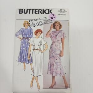 UNCUT Butterwick Woman's  Dress Sewing Pattern Size 8-12 1986 Vintage